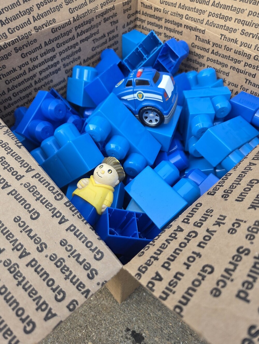 MEGA BLOKS Building Blocks Bundle - All Blue, Different Sizes